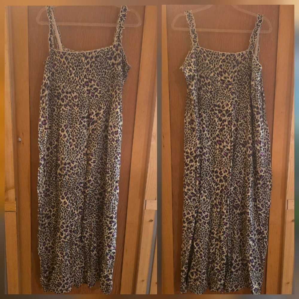 Karin Steven's womens size 6 purple leopard maxi dress